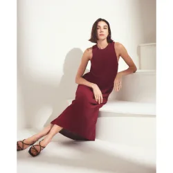 Vestido sin mangas estilo rústico