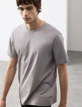 Pure Supima® Cotton Performance Crew Neck T-shirt Dusted Mauve male - Autograph - FashionsVida