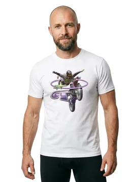 Maglietta A Maniche Corte Moto Gt White XL - Mister TEE - FashionsVida