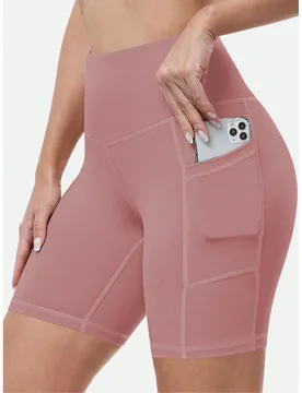 Shorts ajustados deportivos de 5 pulgadas para mujer talla grande, primavera/verano, cintura alta, control de abdomen, levantamiento de glúteos, con - Shein - FashionsVida