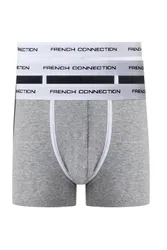 Mens Grey Cotton 3-Pack Boxers - Size Large