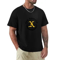 X - Band Logo Sticker T-Shirt Heavy Duty Casual Work Tee