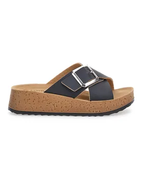 Ciabatte Nere con Platform e Fibbia 39 PK 39 - Inblu - FashionsVida