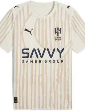 T-shirt à Manches Courtes Domicile Super Ahsfc Al Hilal Replica Alpine Snow / Club Navy L - Puma - FashionsVida