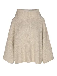 Comma Pull à col roulé beige L