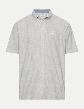 Kurzarmhemd mit Kontrastdetails Grau L - Camel active - FashionsVida