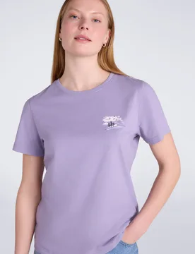 Printed Womens Birds at Dusk T-Shirt - Purple - Purple - Size: 14 - Mountain Warehouse - FashionsVida