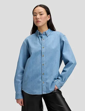 Workwear Relaxed No Pocket Button Down Shirt Just Me Größe XL male - Lee - FashionsVida