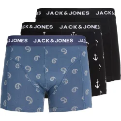 Jack & Jones - Pack de 3 boxers de punto de hombre con cintura elástica