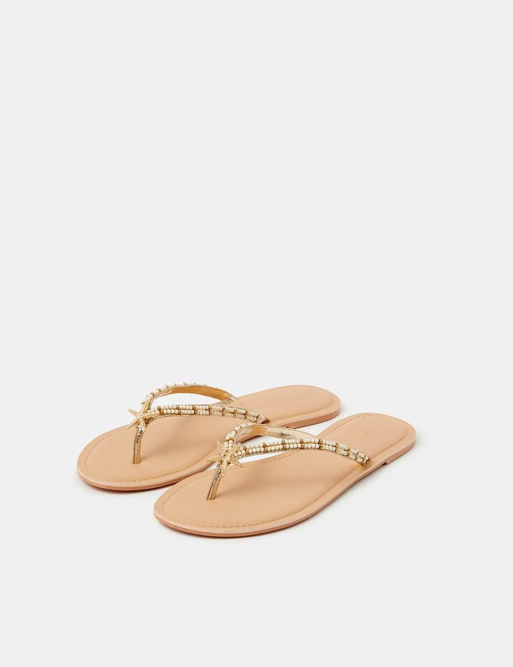 Pearl Starfish Flip Flops White female - Accessorize - FashionsVida