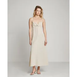 Vestido midi con escote sirena
