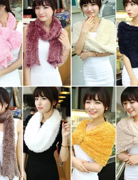 Fashion Women fluffy Soft knitting long scarf hairy shawl WJ004 - Aliexpress - FashionsVida