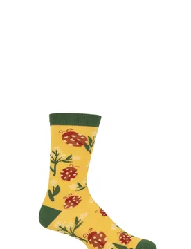 Pair Shared Earth Bamboo Ladybirds Socks Multi 7-12 - Multi Coloured - Size: 7-12 - SockShop - FashionsVida
