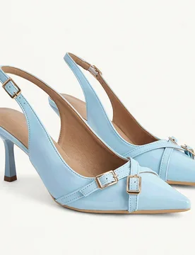 Zapatos de tacón alto de mujer con punta fina y corte redondo, elegantes y sexys, para uso diario y versátil en todas las estaciones, estilo slingba - Shein - FashionsVida