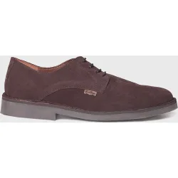 Zapatos de cordones de hombre de serraje