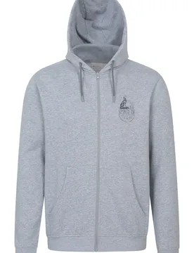 Spirit Of Adventure Mens Full Zip Hoodie - Grey - Mountain Warehouse - FashionsVida