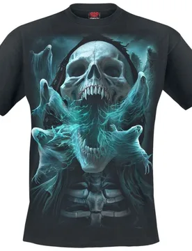 T-Shirt - Ghost Skull - S bis 4XL - für Männer - Größe 4XL - schwarz - Männer - male - Spiral - FashionsVida