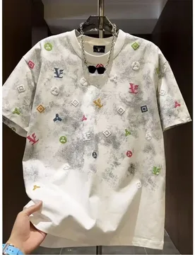Men's Fashion Tie-Dye Crew Neck Short Sleeve 2025 New Summer Trend Casual T-Shirt Light Luxury Half Sleeve Foam - Aliexpress - FashionsVida
