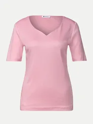 T-Shirt mit Herzausschnitt Rosa 40