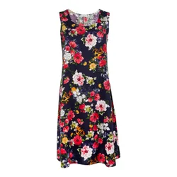 Walzvital Blumenkleid blau L Damen