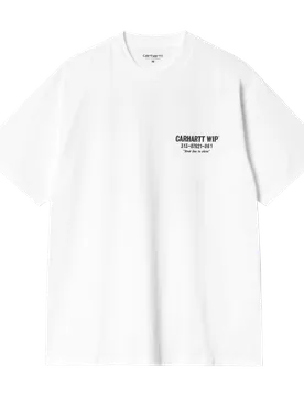 Less Troubles Tee White / Black S Herren - Carhartt WIP - FashionsVida