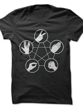 Rock Paper Scissors Lizard Spock - Funny T-Shirt 100% Cotton Big Bang Theory - Aliexpress - FashionsVida
