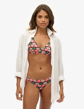 Superdry Damen Klassisches Bikinihöschen mit Print Orange - Größe: 36 - 39.99 - FashionsVida