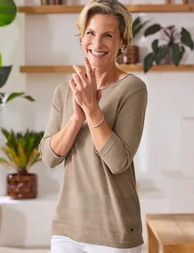 Viskose Pullover kühlend - Taupe - female - Size: 44 - Avena - FashionsVida