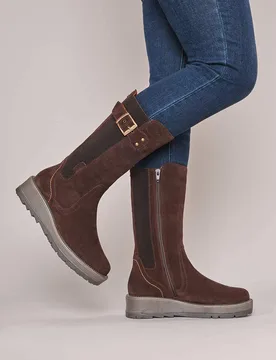Women's Rannoch' Mid Calf Boots in Brown Size: 8 - Brown - Size: 8 - Moshulu - FashionsVida