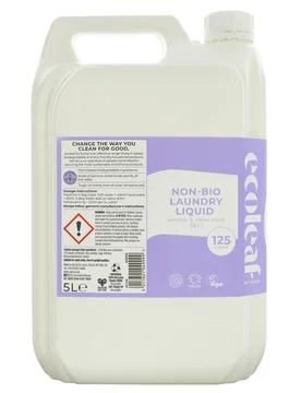 Non-Bio Laundry Liquid - Jasmine & White Musk - 5L - 125 Washes - Ecoleaf - FashionsVida