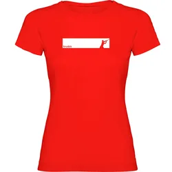 Fish Frame Short Sleeve T-shirt Red S Women