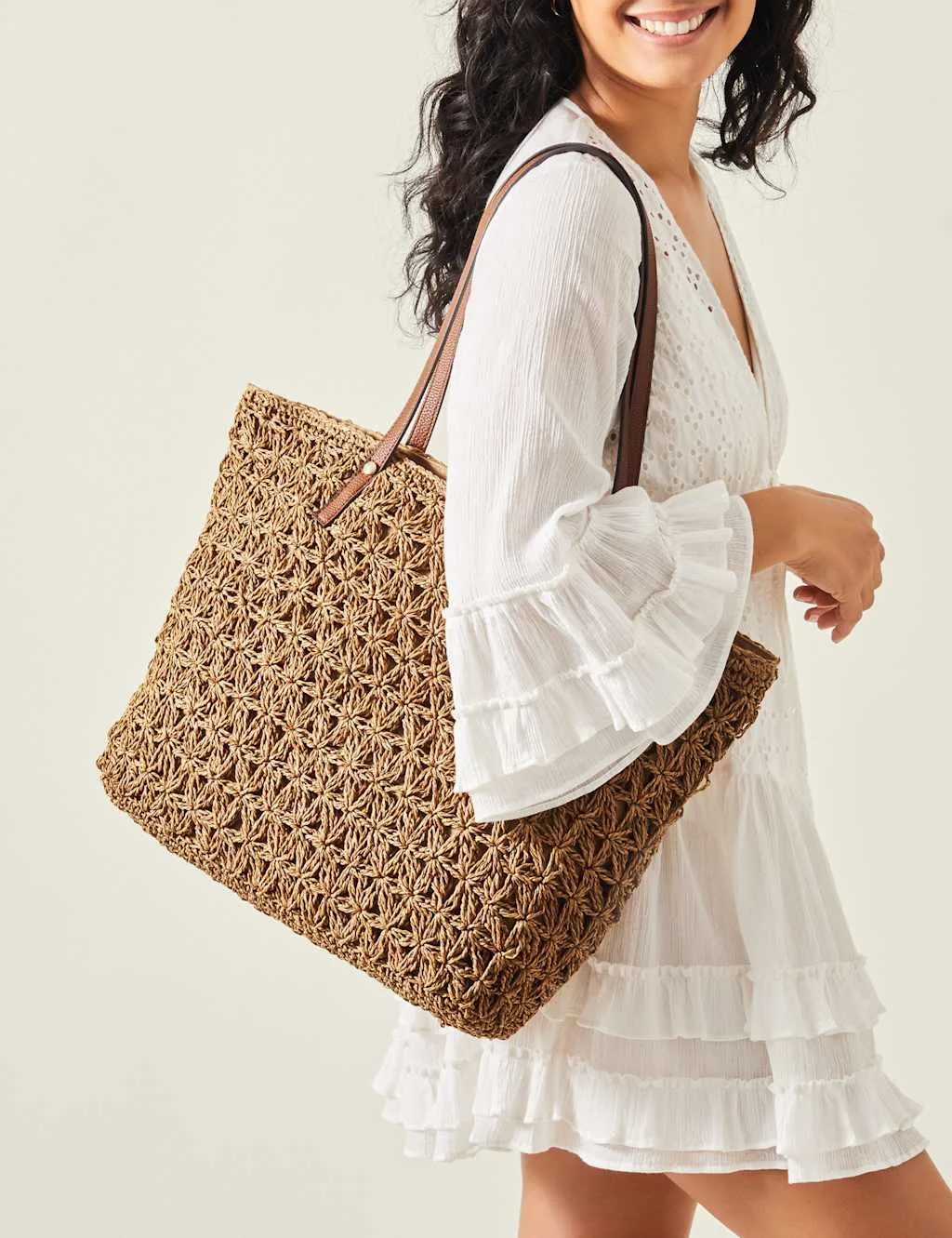 Raffia Beach Bag Natural female - Accessorize - FashionsVida