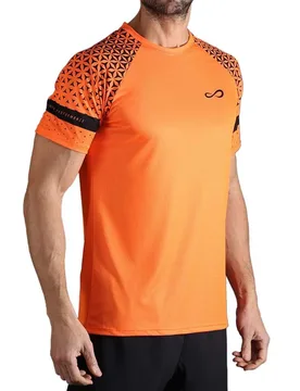 Feisty Geo Short Sleeve T-shirt Orange L - Endless - FashionsVida