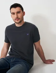 Pure Cotton Crew Neck T-Shirt Black/Black male