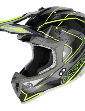Casco Moto Cross LINEAR 2206 Nero Giallo Fluo taglia 2XL - Acerbis - FashionsVida