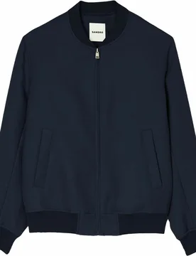 Cazadora de hombre con cremallera y canalé - sandro - FashionsVida