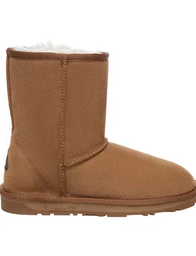Women's Real Sheepskin Parrot Mid-Calf Classic Boots with TPR Sole in Brown Size: 8 - Brown - Size: 8 - EverAu Australia - FashionsVida