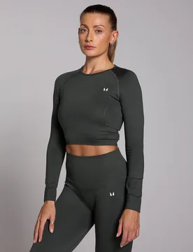 Camiseta corta de manga larga y sin costuras Shape para mujer de MP - L - MyProtein - FashionsVida
