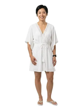 Robe Courte à Manches Courtes Essentials Cover-up Snow White L - O´neill - FashionsVida