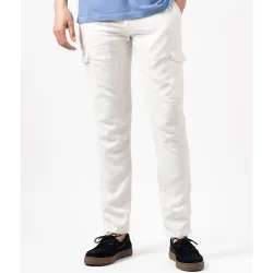 Pantalón cargo de hombre slim de lino