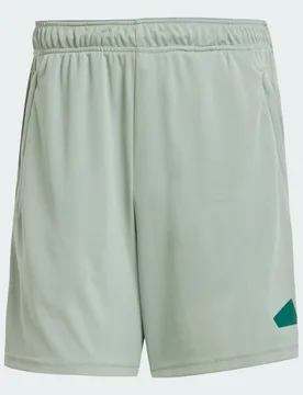 Pantaloni Corti da Allenamento Logo Train Essentials XS 18 CM Silver Green / Collegiate Green - Adidas - FashionsVida