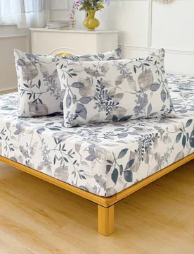 Juego de ropa de cama de 2/3 piezas - Juego de sábanas con estampado floral, incluye 1/2 fundas de almohada y 1 protector de colchón (30 cm/12" de p - Shein - FashionsVida