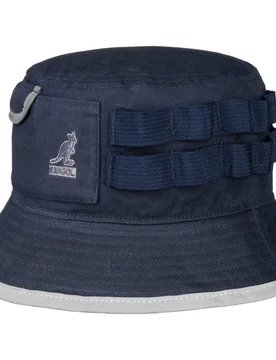 Waxed Utility Bucket Cotton Hat by - navy - Herren - Size: M (56-57 cm) - Kangol - FashionsVida