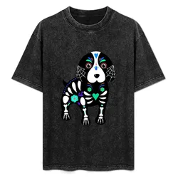 Dog Skeleton T-Shirt Breathable Gym Short Sleeve T-Shirt