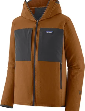 Veste à capuche stretch et résistante - M's R2 TechFace Hoody Deer Brown - Taille S - Marron - Patagonia - FashionsVida