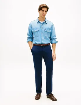 Pantalón de caballero de punto milano con fit recto - Tommy Hilfiger - FashionsVida