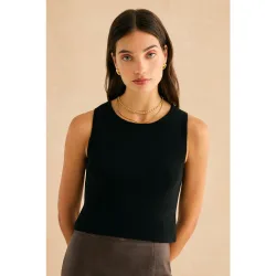Top de mujer de punto liso