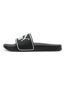Ciabatte nere con logo bianco e fascia imbottita Leadcat 2.0 44½ - Puma - FashionsVida