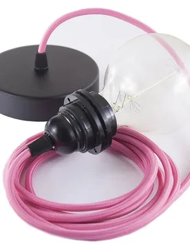 Cables Lampe Suspendue Pendel Pour Abat-jour Rm08 1 M Fuchsia / Black One Size - Creative - FashionsVida