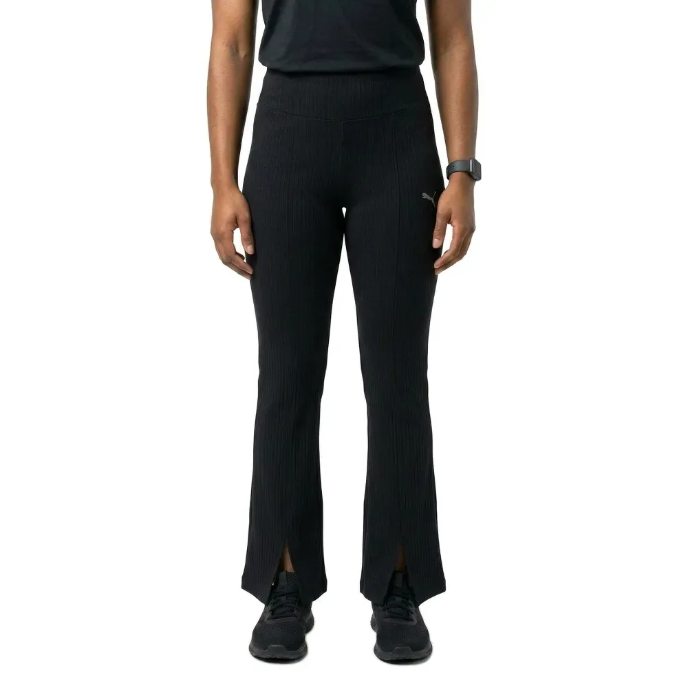 Leggings Her Rib Flared Black XS - Puma - FashionsVida